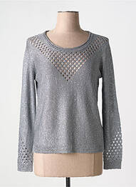 Pull coupe cintrée manches longues gris GOA GOA femme