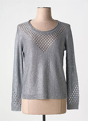 Pull coupe cintrée manches longues gris GOA GOA femme