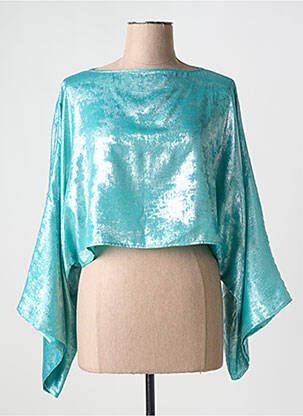 Blouse col rond manches longues bleu GOA GOA femme