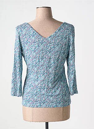 T-shirt imprimé fantaisie manches 3/4 bleu SURKANA femme