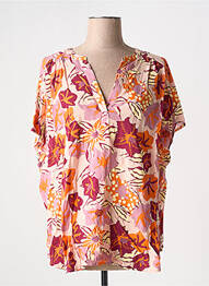 Blouse imprimé fantaisie manches courtes rose RAGWEAR femme
