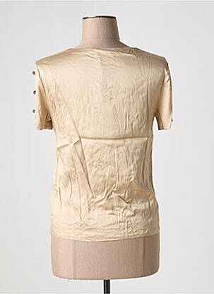 T-shirt coupe cintrée manches courtes beige FRACOMINA femme