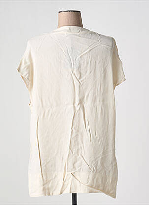 Blouse manches courtes manches courtes beige LAUREN VIDAL femme