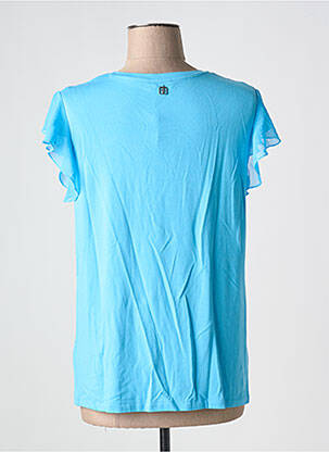 T-shirt stretch manches courtes bleu FRACOMINA femme
