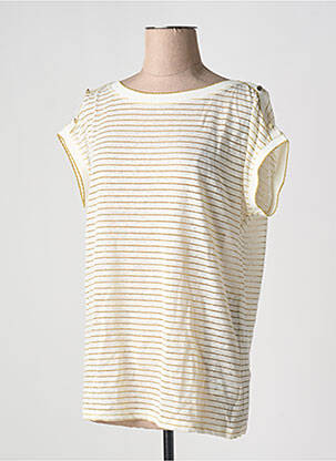 T-shirt coupe droite manches courtes beige FRACOMINA femme