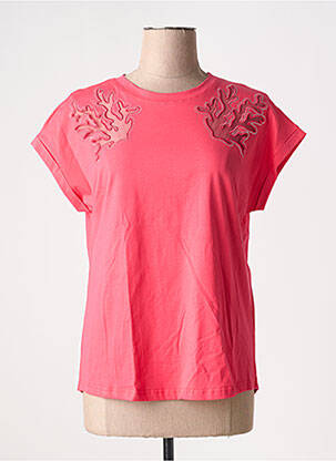 T-shirt coupe droite manches courtes rouge GOA GOA femme