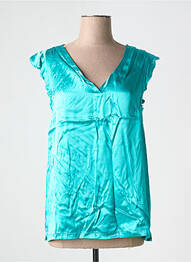 Blouse manches courtes manches courtes bleu FRACOMINA femme