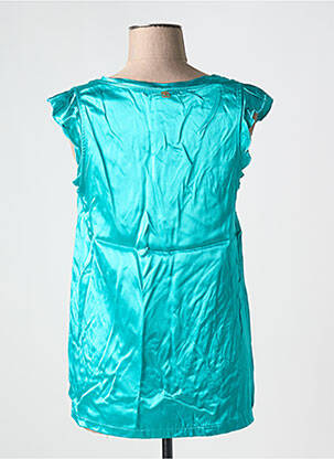 Blouse col v manches courtes bleu FRACOMINA femme