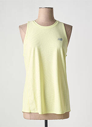 Débardeur stretch sans manche jaune NEW BALANCE femme
