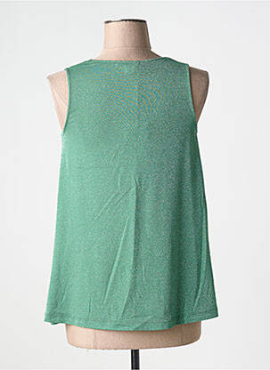 Blouse col v sans manche vert fonce PLEASE femme