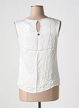 Blouse col rond sans manche blanc FRACOMINA femme