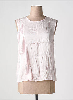 Blouse col rond sans manche rose FRACOMINA femme