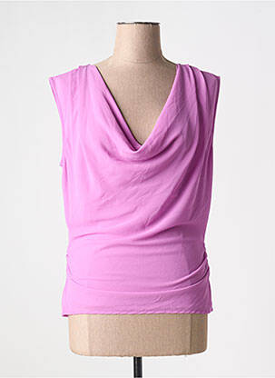 Top coupe cintrée sans manche violet FRACOMINA femme