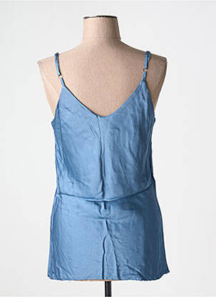 Top manches bretelles ajustables fines bretelles bleu LAUREN VIDAL femme