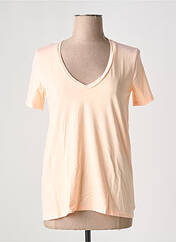 T-shirt orange PLEASE pour femme seconde vue