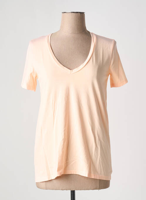 T-shirt orange PLEASE pour femme