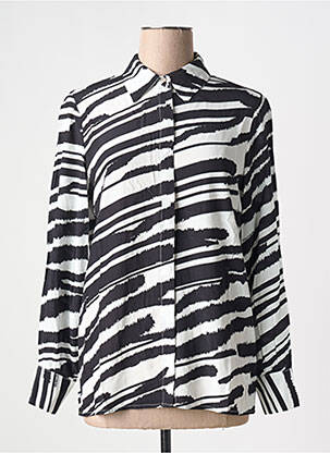 Chemisier coupe cintrée manches longues noir FRACOMINA femme