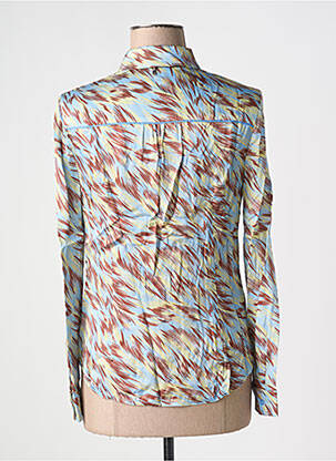 Chemisier coupe cintrée manches longues bleu FRACOMINA femme