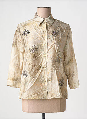 Chemisier coupe cintrée manches 3/4 beige GOA GOA femme