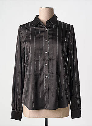 Chemisier coupe cintrée manches longues noir FRACOMINA femme