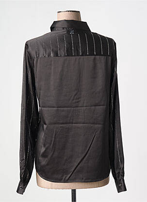 Chemisier coupe cintrée manches longues noir FRACOMINA femme