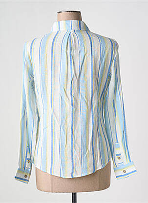 Chemisier coupe cintrée manches longues bleu SUN VALLEY femme