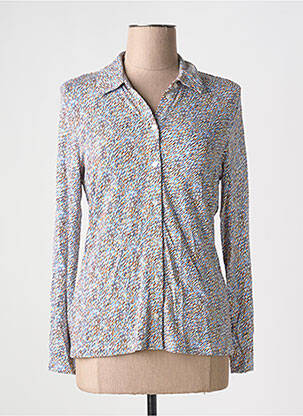 Chemisier coupe cintrée manches longues bleu SURKANA femme