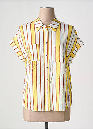 Chemisier manches courtes manches courtes jaune FRACOMINA femme