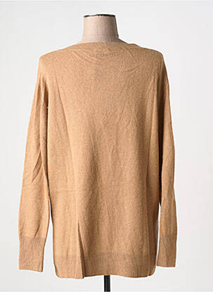 Pull coupe droite manches longues marron FRACOMINA femme
