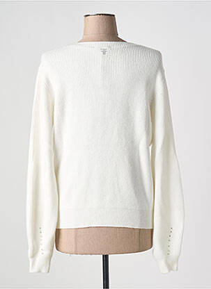 Pull coupe droite manches longues blanc FRACOMINA femme