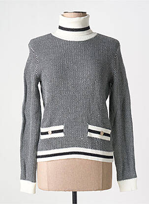 Pull coupe cintrée manches longues noir FRACOMINA femme