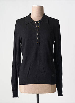 Pull coupe cintrée manches longues noir FRACOMINA femme
