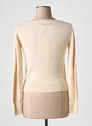 Pull coupe cintrée manches longues beige FRACOMINA femme