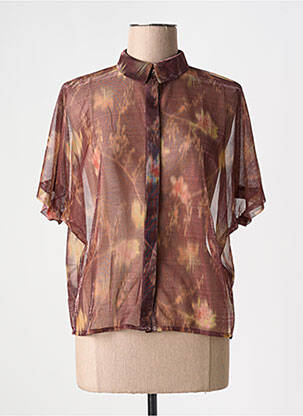 Chemisier marron LAUREN VIDAL pour femme