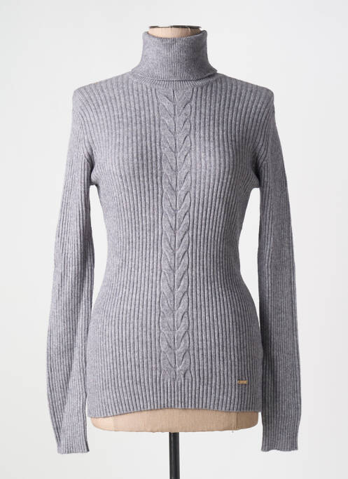 Pull col roulé gris FRACOMINA pour femme