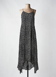 Robe longue manches bretelles ajustables fines bretelles noir FRACOMINA femme
