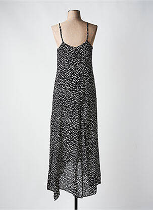 Robe longue manches bretelles ajustables fines bretelles noir FRACOMINA femme