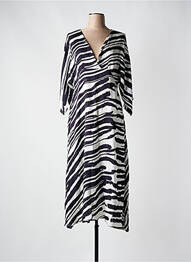 Robe longue coupe cintrée manches 3/4 noir FRACOMINA femme