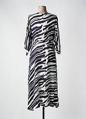 Robe longue coupe cintrée manches 3/4 noir FRACOMINA femme