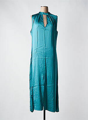 Robe longue sans manche sans manche vert LAUREN VIDAL femme