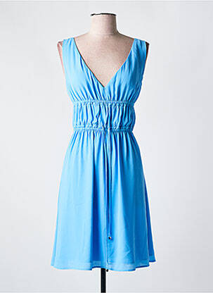 Robe courte sans manche sans manche bleu FRACOMINA femme