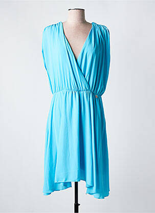 Robe mi-longue coupe fluide sans manche bleu FRACOMINA femme