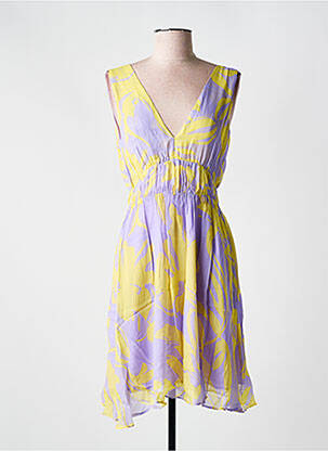 Robe courte sans manche sans manche jaune FRACOMINA femme