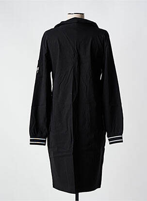 Robe mi-longue manches longues manches longues noir HBT femme