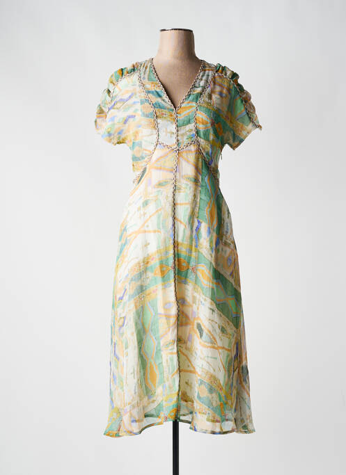 Robe mi-longue beige GOA GOA pour femme