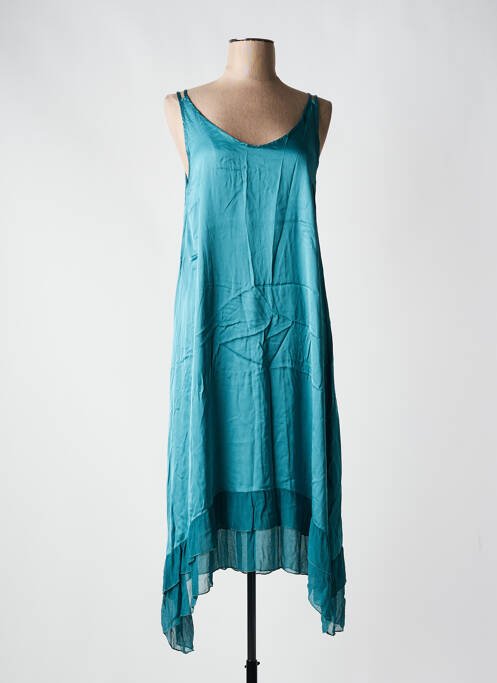 Robe mi-longue bleu LAUREN VIDAL pour femme