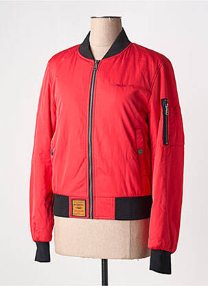 Blouson tissage imperméable rouge BOMBERS femme