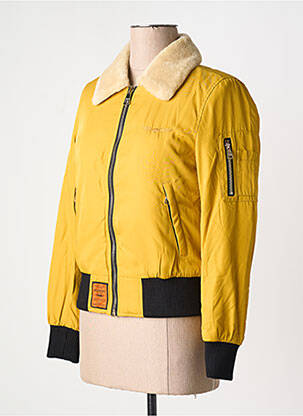 Blouson tissage imperméable jaune BOMBERS femme