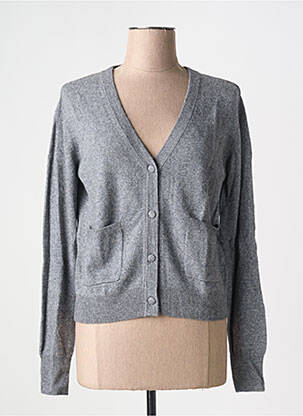 Gilet manches longues stretch gris FRACOMINA femme