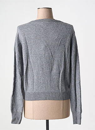 Gilet manches longues stretch gris FRACOMINA femme